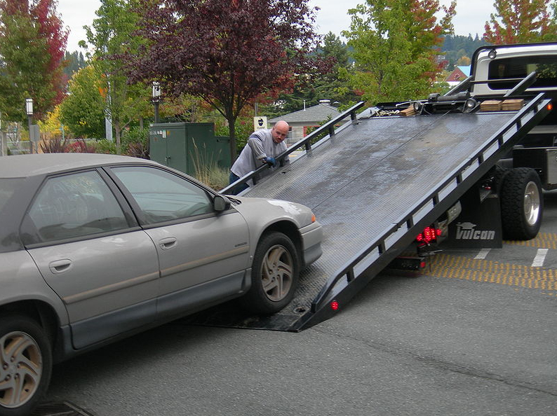 this image shows long-distance towing in Malden, MA